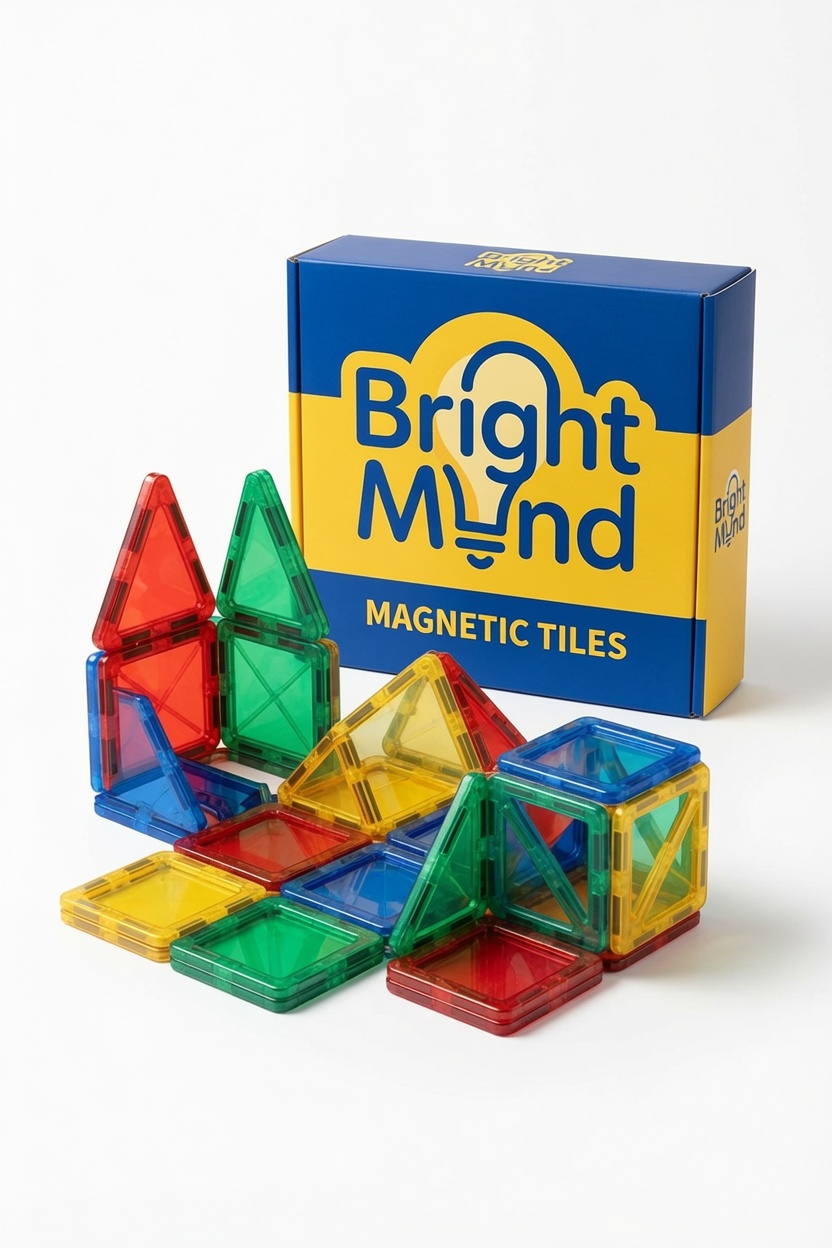 100-Piece Magnetic Building Tiles Set