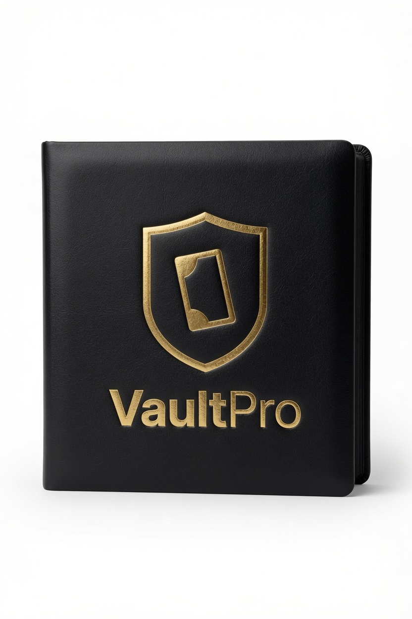 Premium 9-Pocket Card Binder Black
